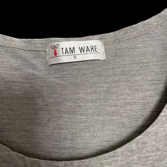 Tam Ware Women’s Gray Sweetheart Short Sleeve Midi Dress Size S - Picture 3 of 3